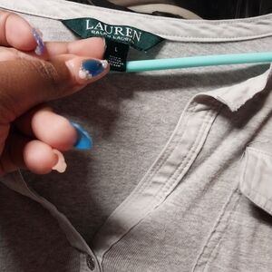 Lauren Ralph Lauren Grey top size L